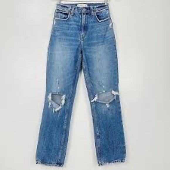Abercrombie & Fitch 90s Straight Ultra High Rise Jeans – Curve Love – Size 31/12 - Picture 1 of 8